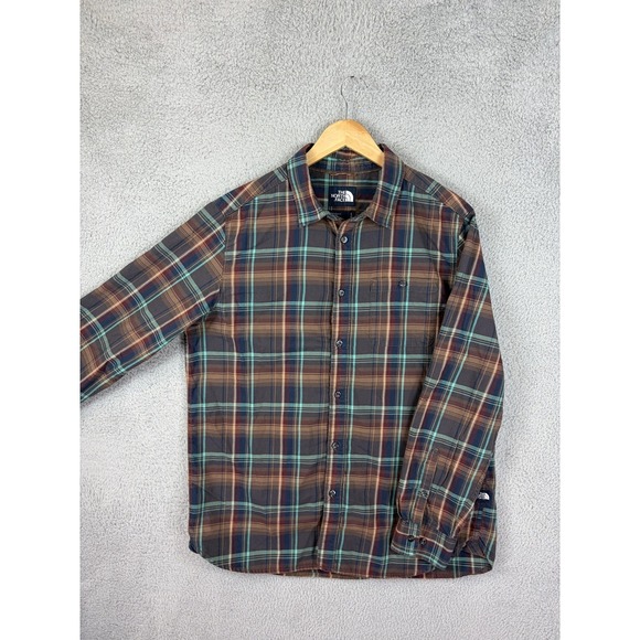 The North Face Other - The North Face Shirt Mens Large Brown Plaid Long Sleeve Button Casual Outdoor